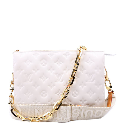 Louis-Vuitton Coussin PM Lambskin White