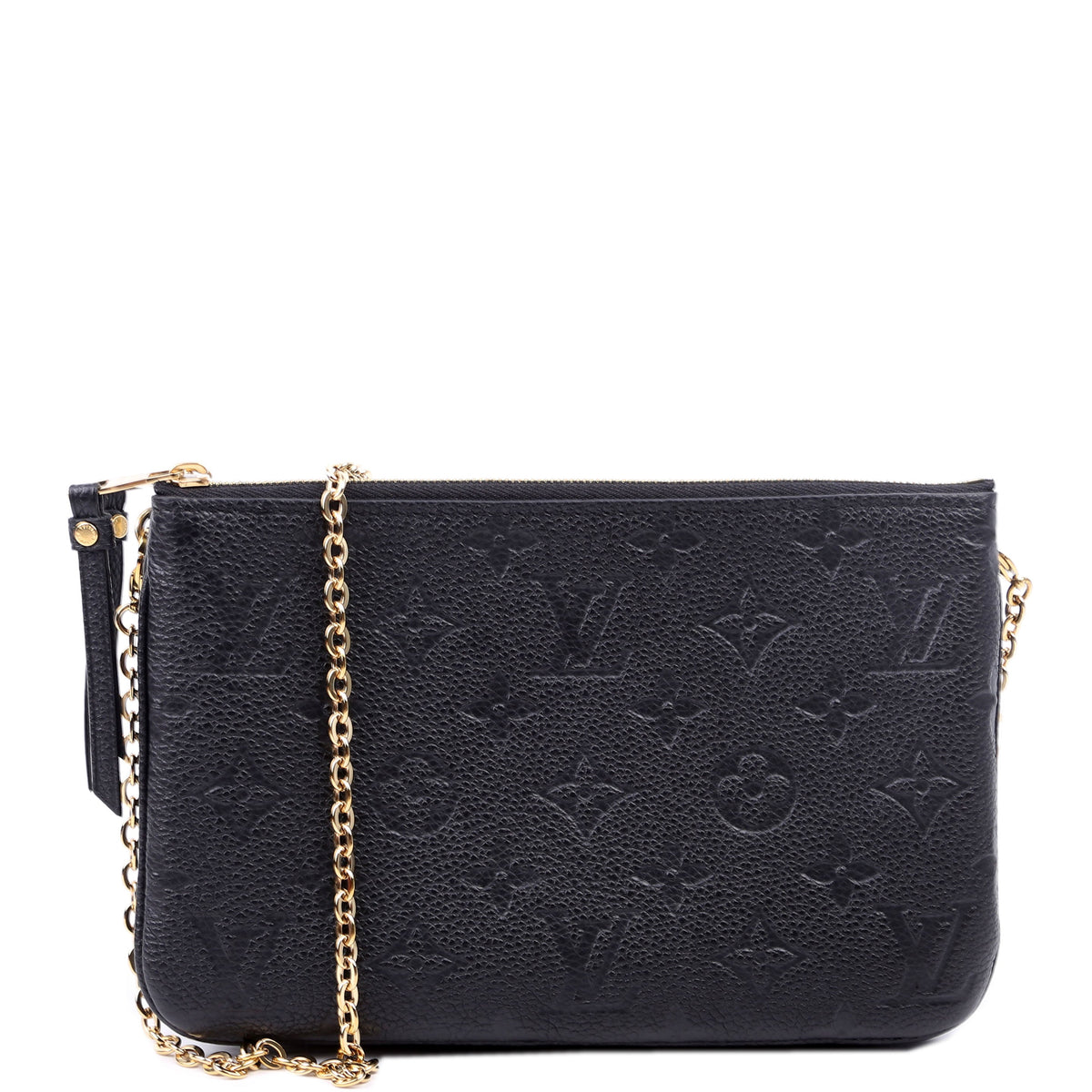 Louis-Vuitton Double Zip Pochette Empreinte Black