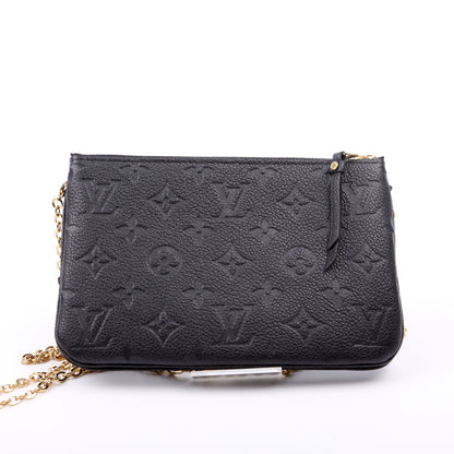 Louis-Vuitton Double Zip Pochette Empreinte Black