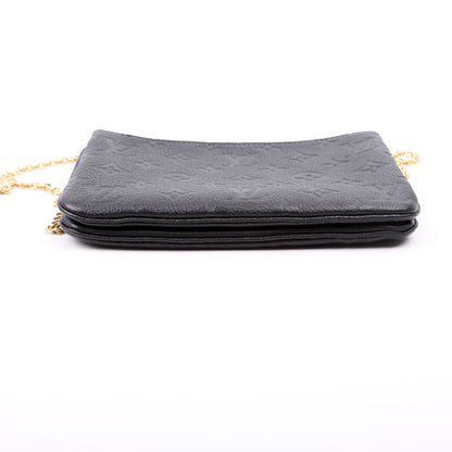 Louis-Vuitton Double Zip Pochette Empreinte Black