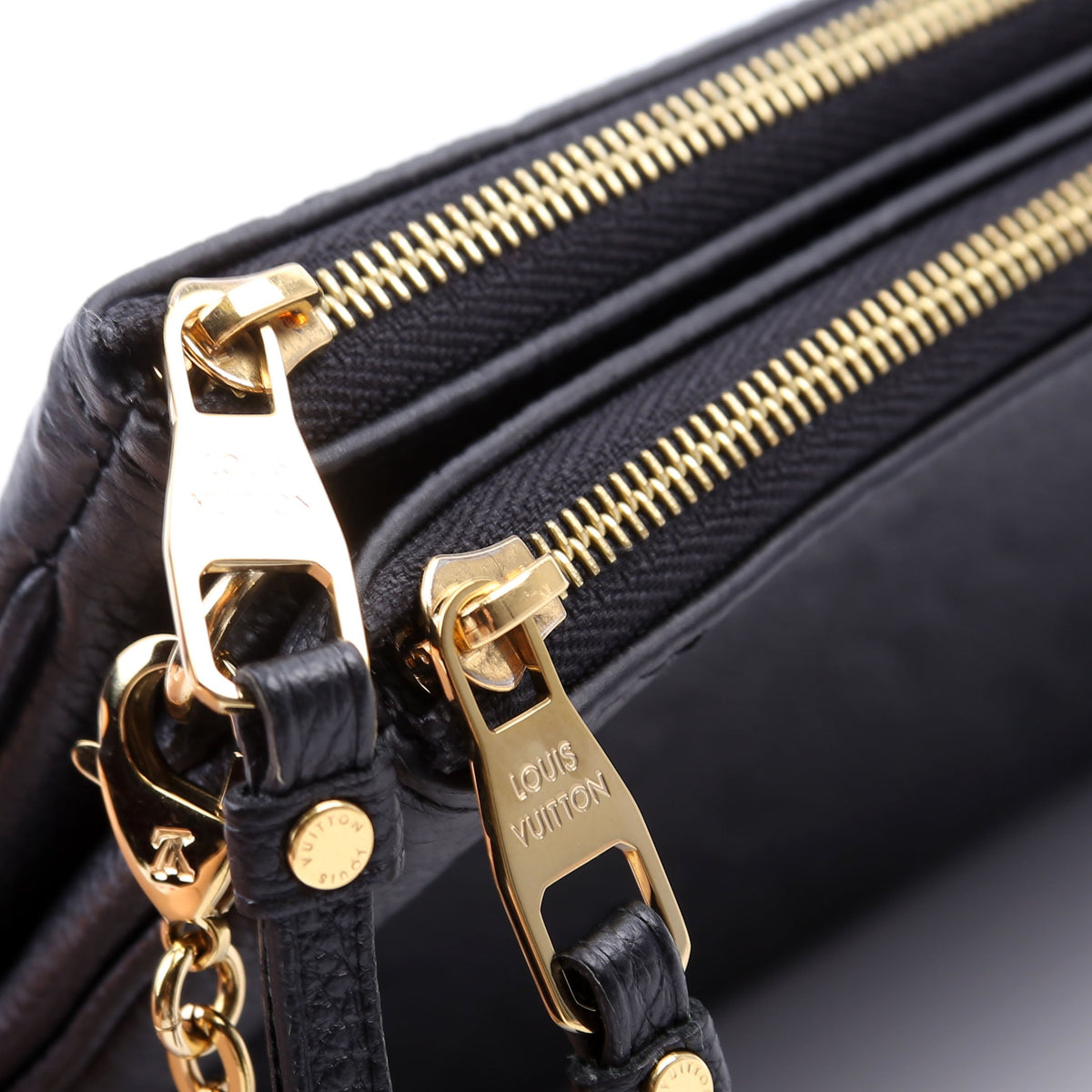 Louis-Vuitton Double Zip Pochette Empreinte Black