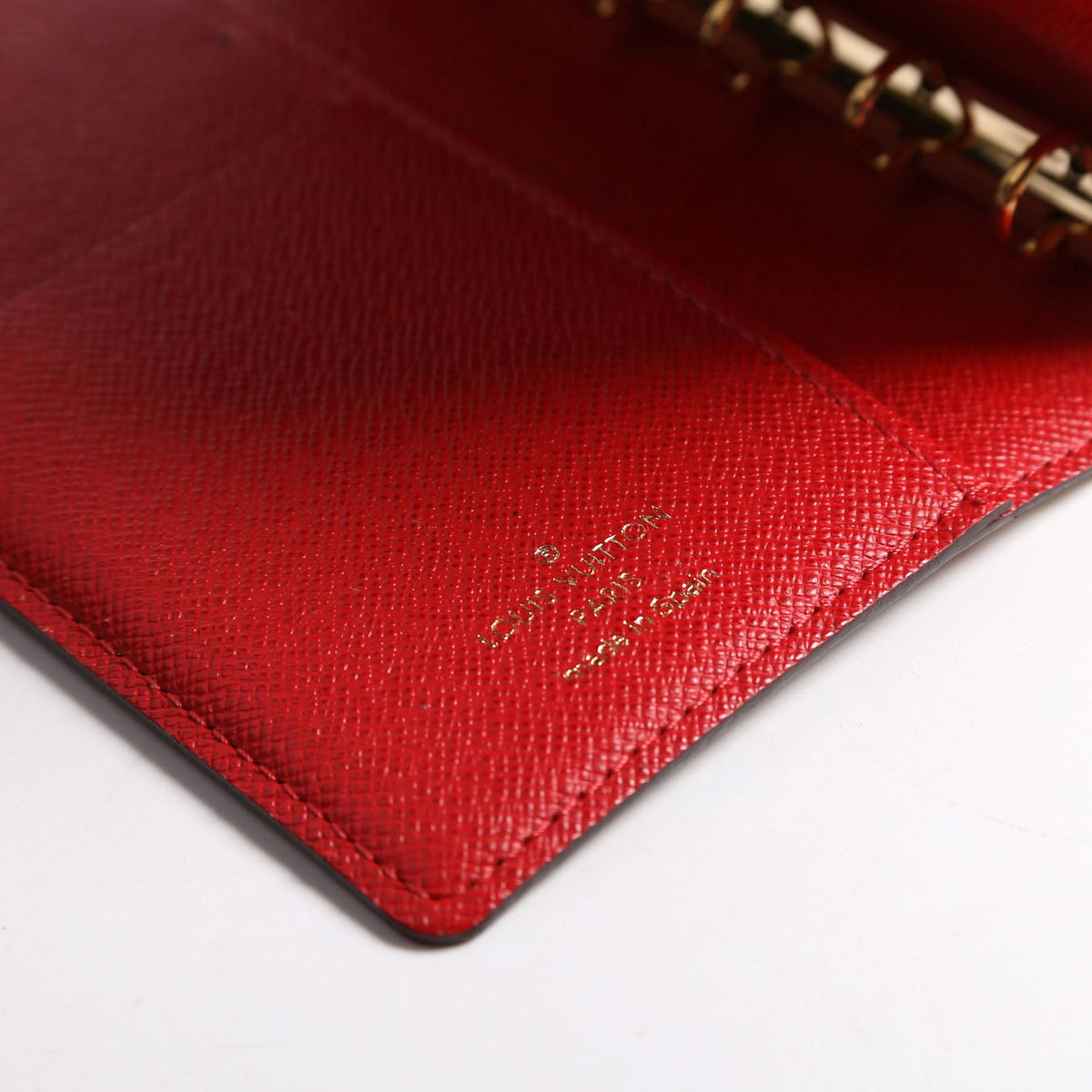 Louis-Vuitton Agenda Small Ring Patch Ebene