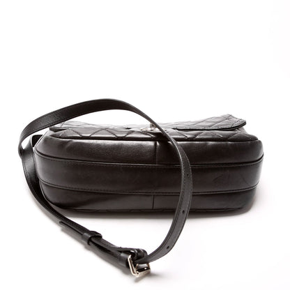 Chanel CC Flap Messenger Quilted Lambskin 24M Black