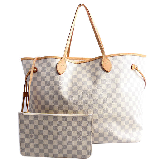 Louis-Vuitton Neverfull With Wallet GM Azur