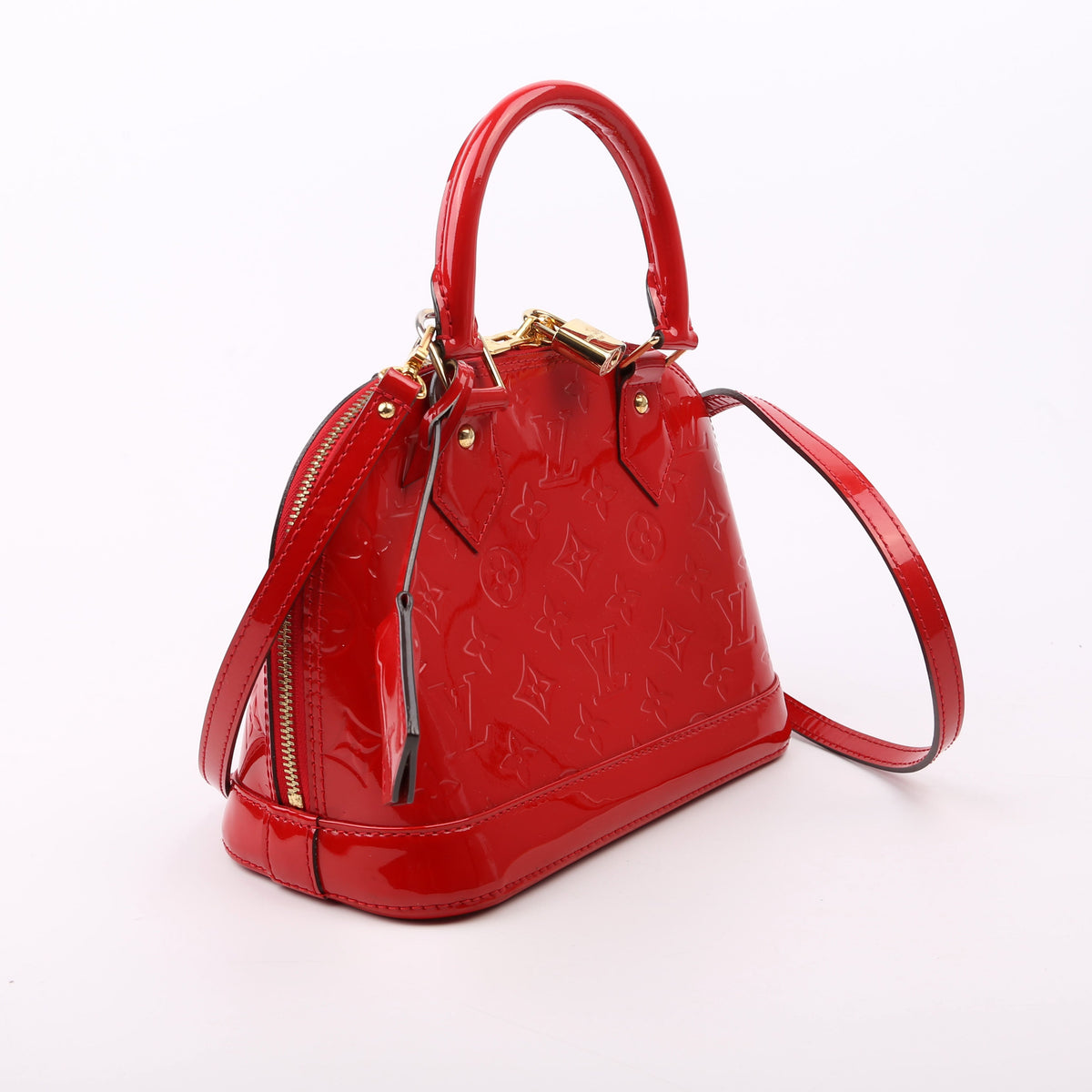 Louis-Vuitton Alma BB Vernis Red