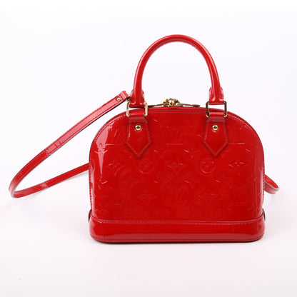Louis-Vuitton Alma BB Vernis Red