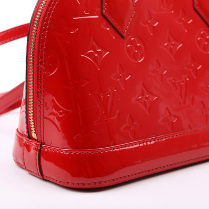 Louis-Vuitton Alma BB Vernis Red