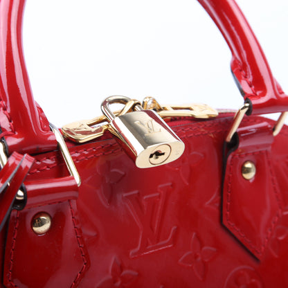 Louis-Vuitton Alma BB Vernis Red