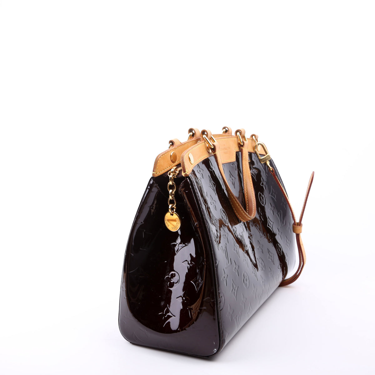 Louis-Vuitton Brea PM Vernis Burgundy