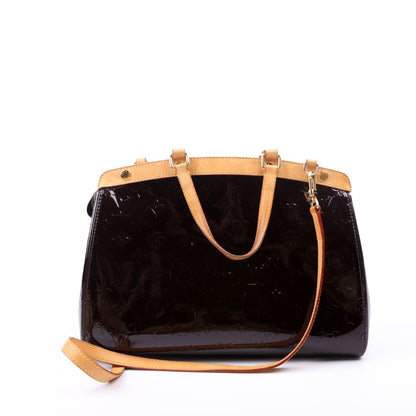 Louis-Vuitton Brea PM Vernis Burgundy