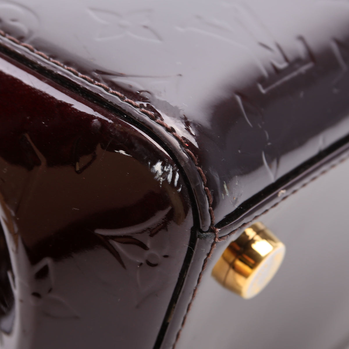 Louis-Vuitton Brea PM Vernis Burgundy