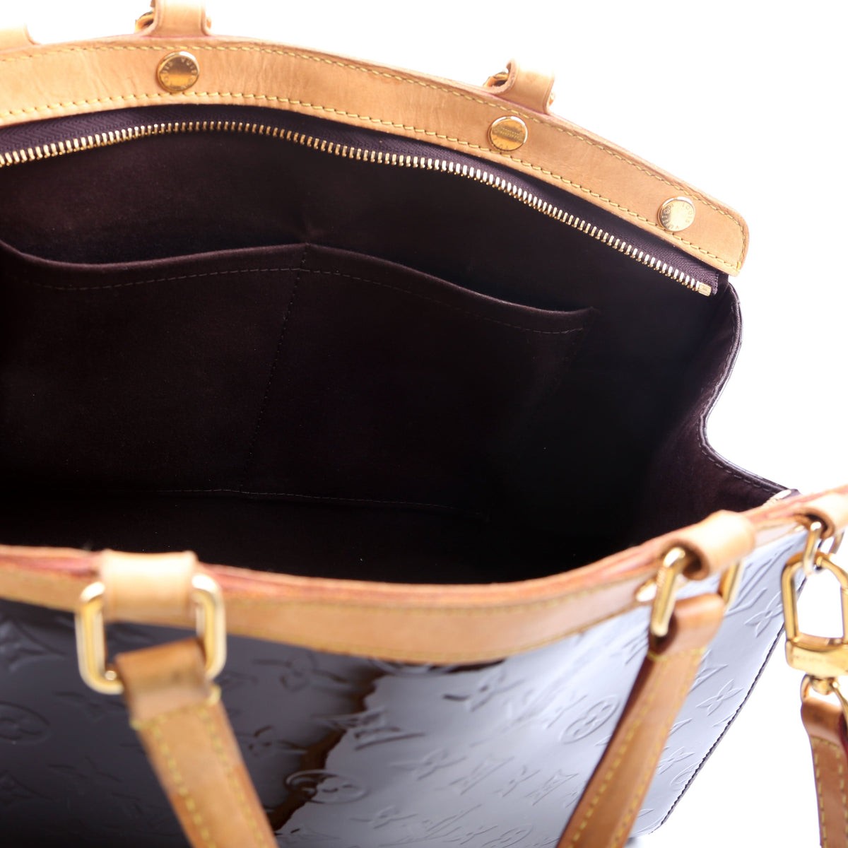 Louis-Vuitton Brea PM Vernis Burgundy