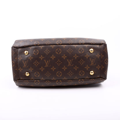 Louis-Vuitton Pallas Tote Monogram Canvas Side Brown