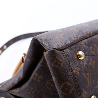 Louis-Vuitton Pallas Tote Monogram Canvas Side Brown