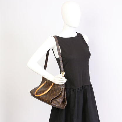 Louis-Vuitton Pallas Tote Monogram Canvas Side Brown