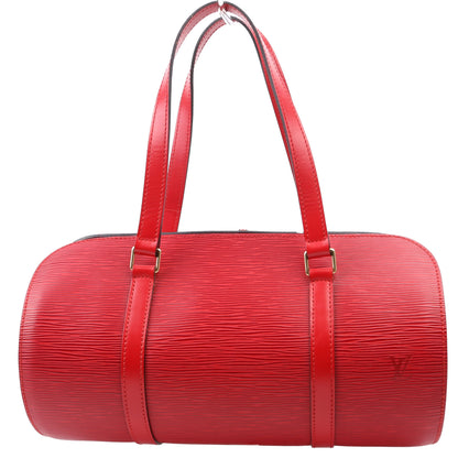 Louis-Vuitton Soufflot With Pouch Epi Red