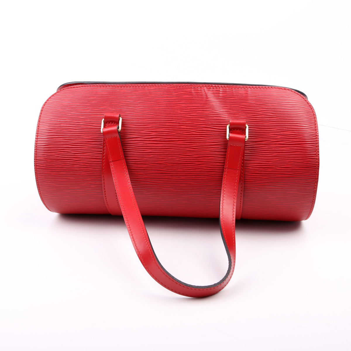 Louis-Vuitton Soufflot With Pouch Epi Red