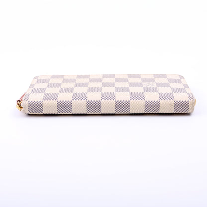 Louis-Vuitton Clemence Wallet Damier Azur Pink