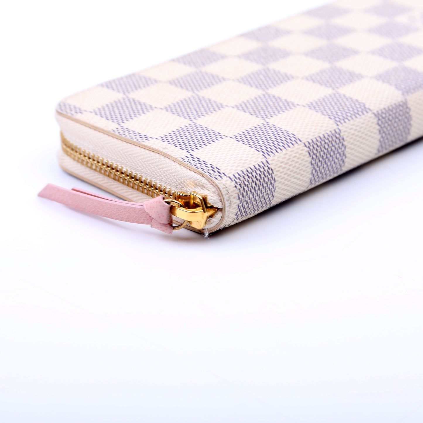 Louis-Vuitton Clemence Wallet Damier Azur Pink