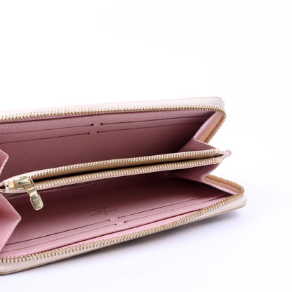 Louis-Vuitton Clemence Wallet Damier Azur Pink