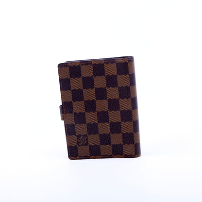 Louis-Vuitton Agenda Small Ring Damier Ebene