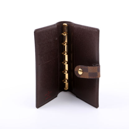 Louis-Vuitton Agenda Small Ring Damier Ebene