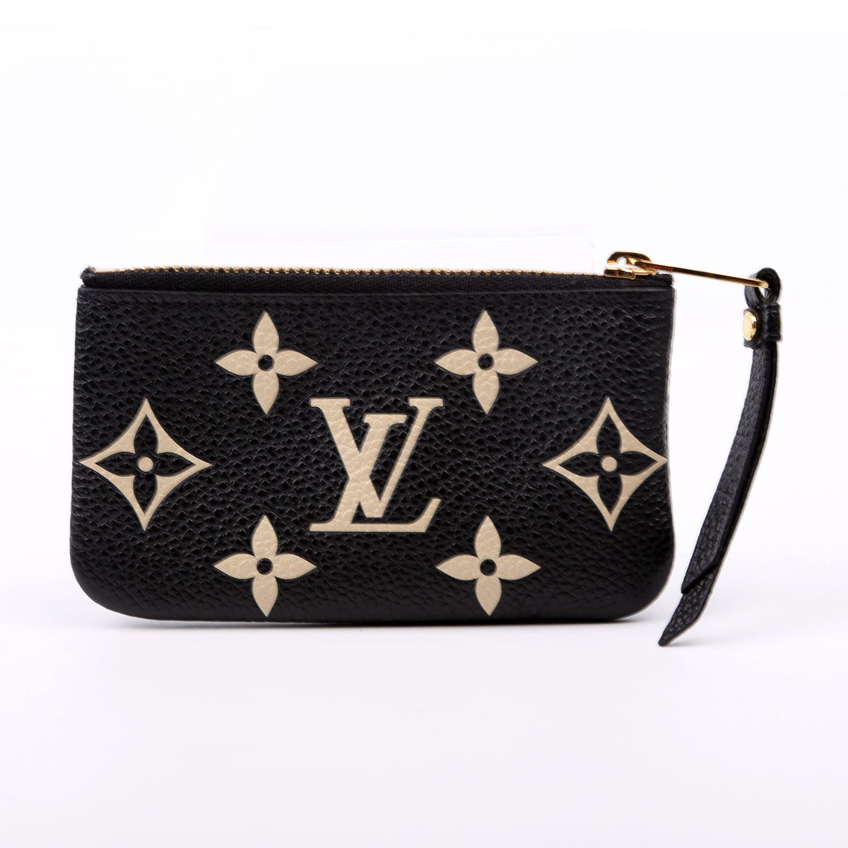Louis-Vuitton Pochette Cles New Model Bicolor Empreinte Black