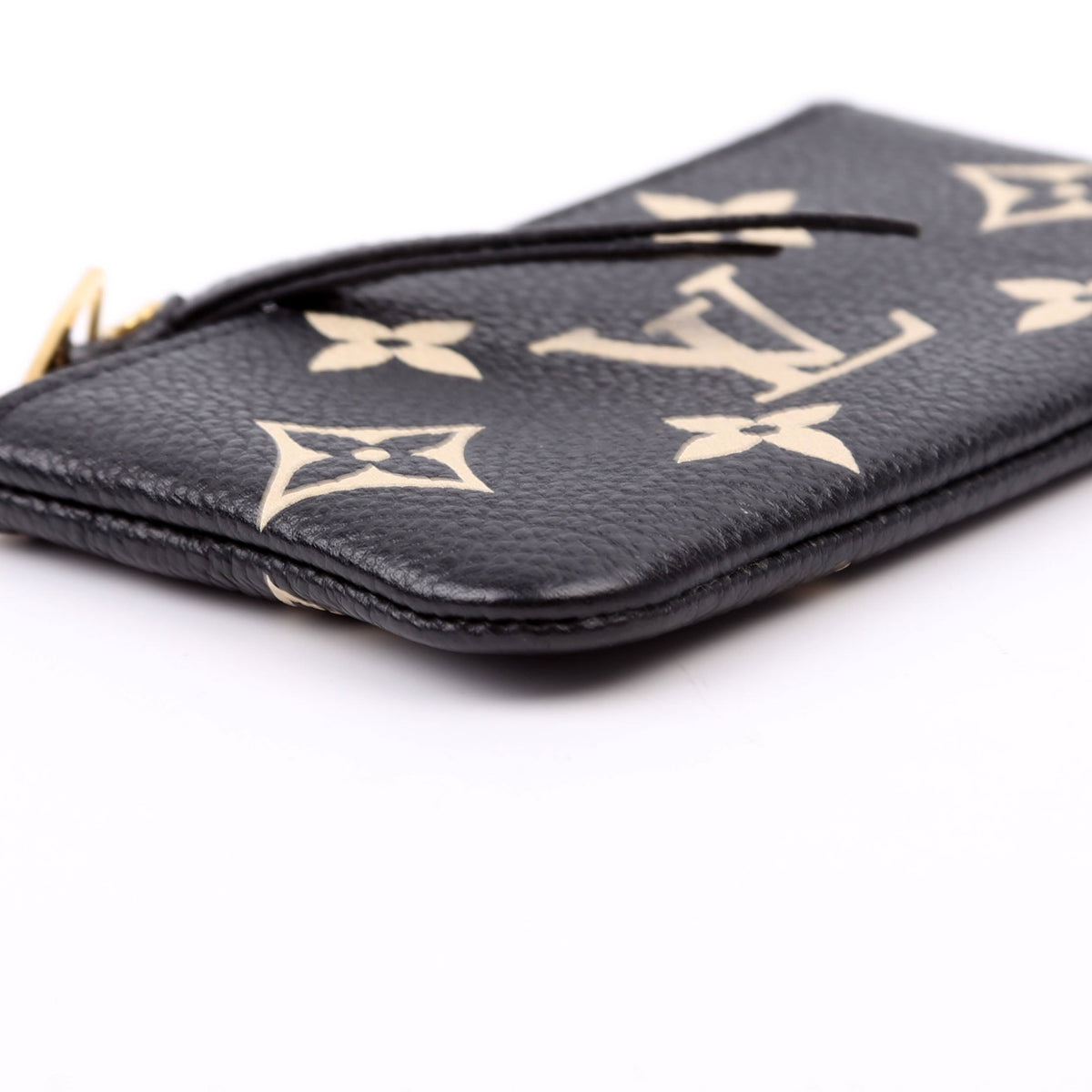 Louis-Vuitton Pochette Cles New Model Bicolor Empreinte Black