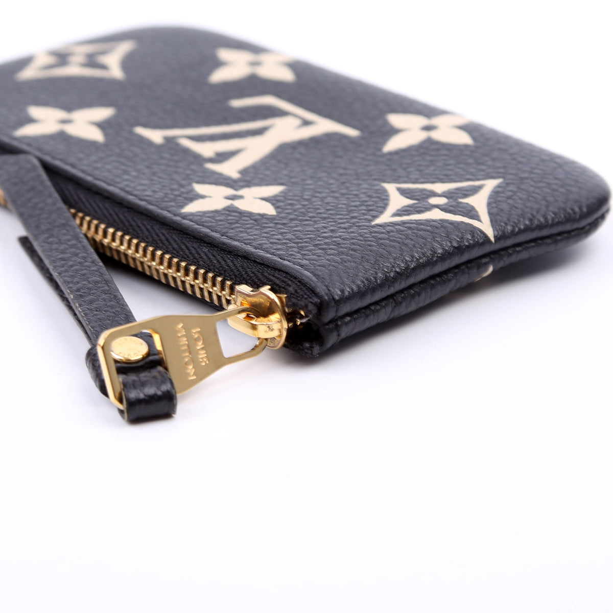 Louis-Vuitton Pochette Cles New Model Bicolor Empreinte Black