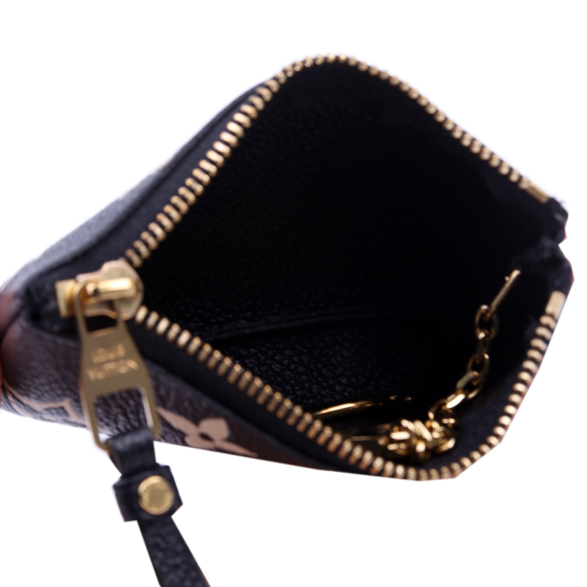 Louis-Vuitton Pochette Cles New Model Bicolor Empreinte Black