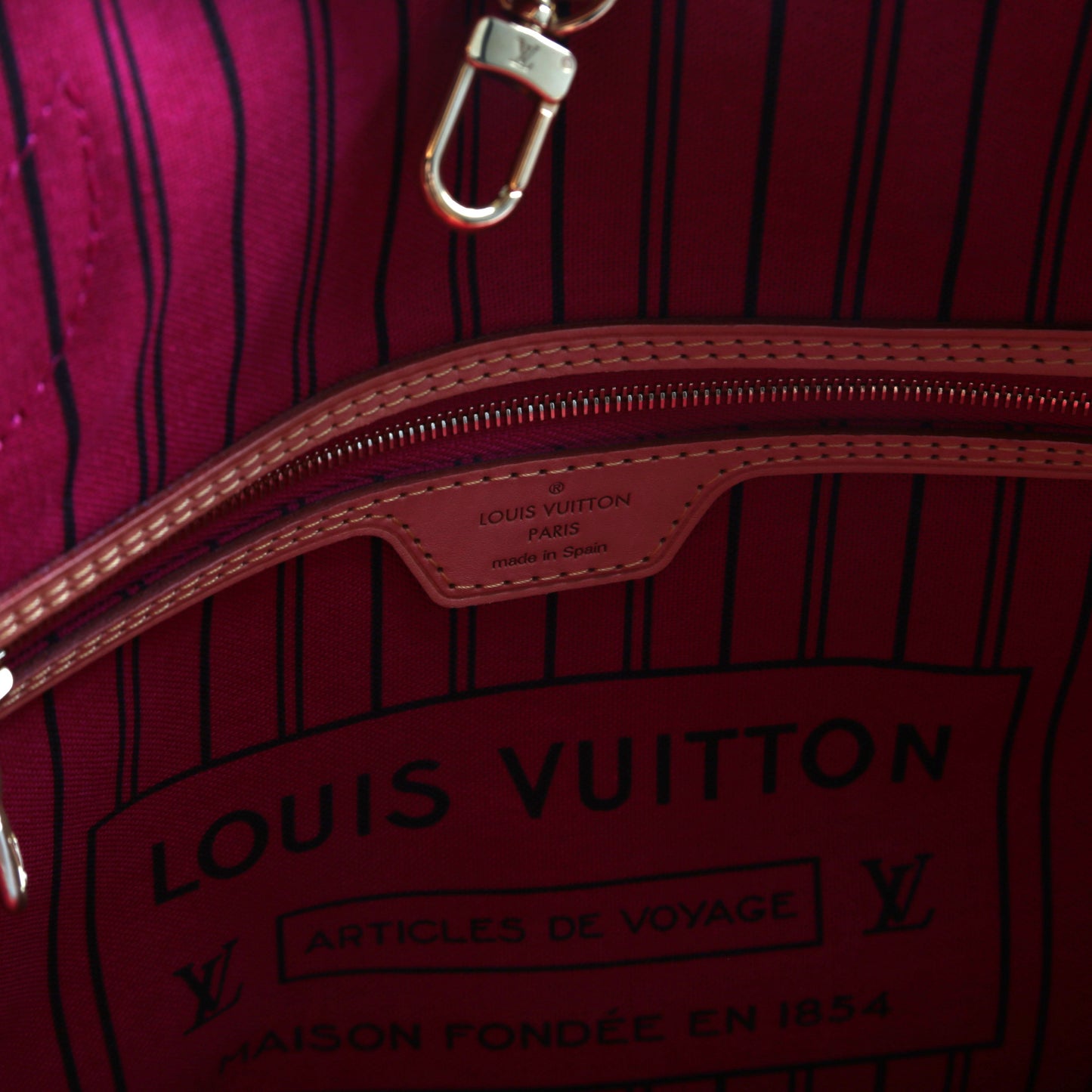 Louis-Vuitton Neverfull MM Monogram Pink