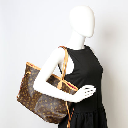 Louis-Vuitton Neverfull MM Monogram Pink
