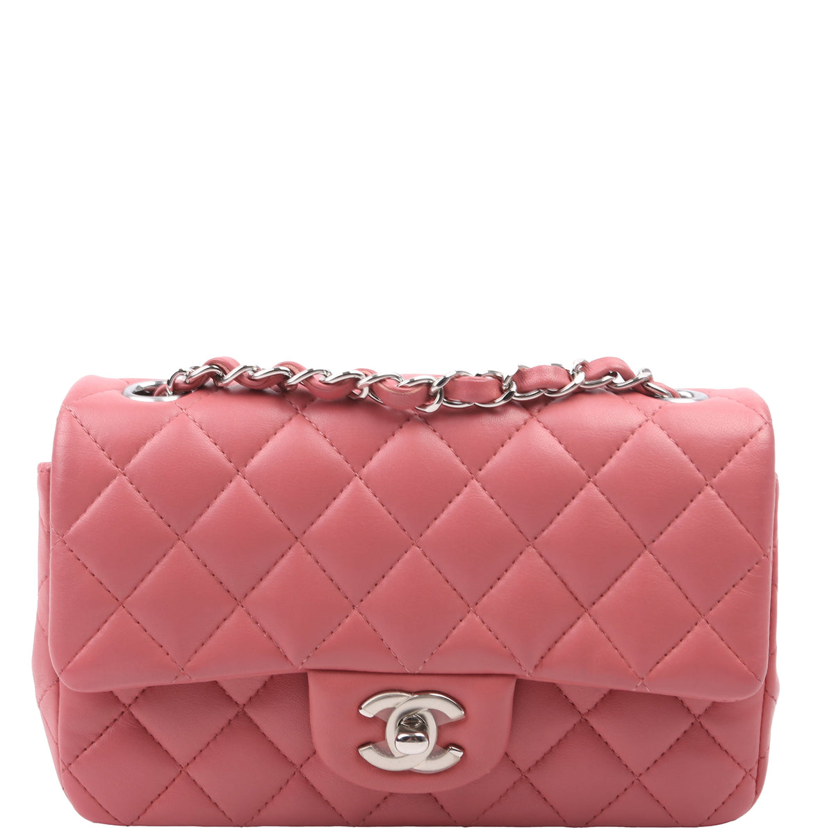 Chanel Classic Flap Mini Rectangle Lambskin Pink 28M