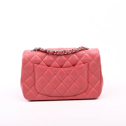 Chanel Classic Flap Mini Rectangle Lambskin Pink 28M