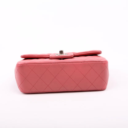 Chanel Classic Flap Mini Rectangle Lambskin Pink 28M