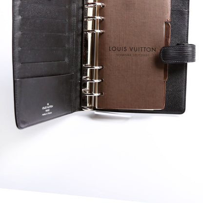 Louis-Vuitton Ring Agenda Medium Epi Black