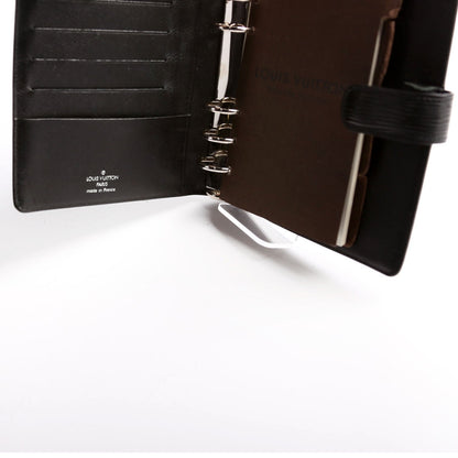 Louis-Vuitton Ring Agenda Medium Epi Black