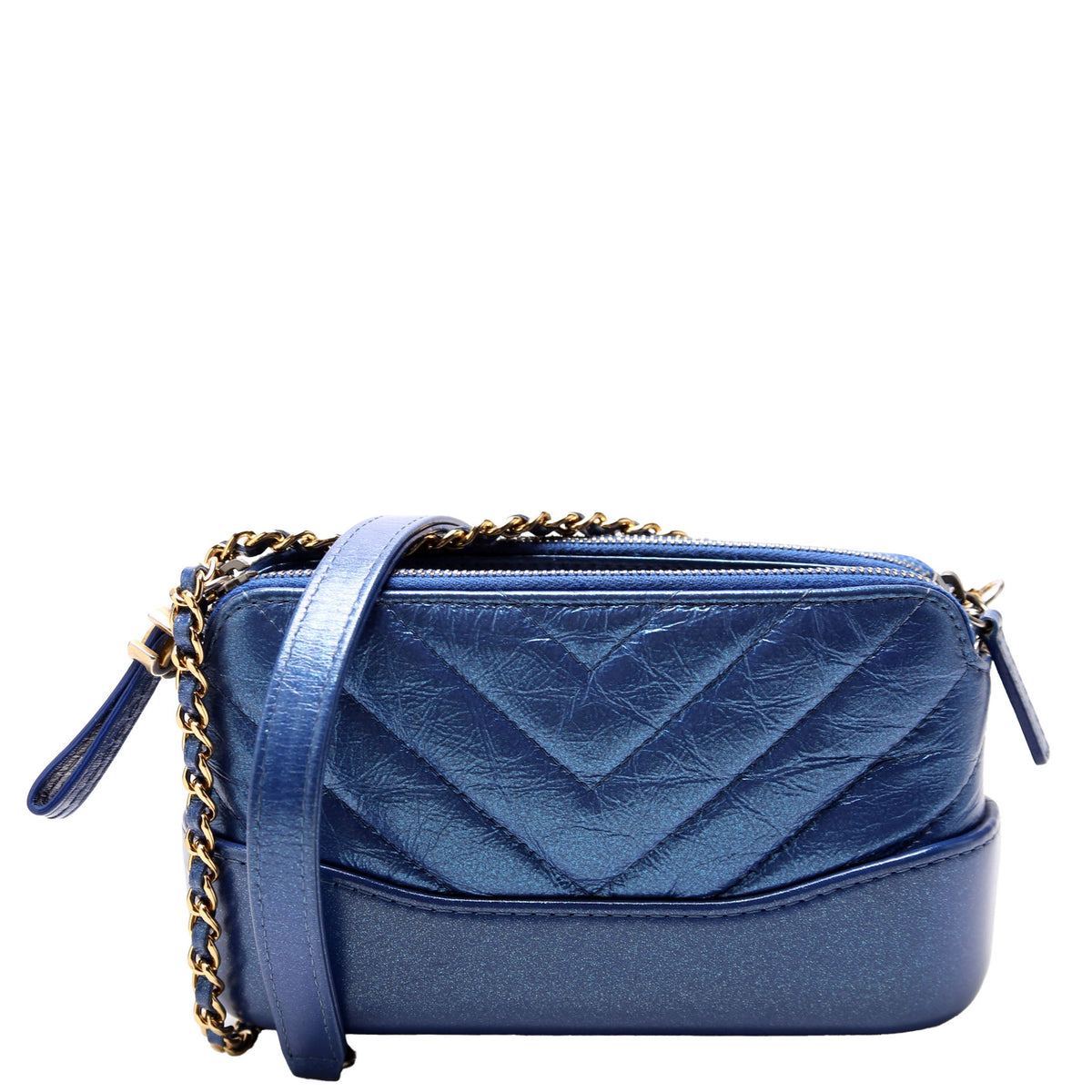 Chanel Gabrielle Double Zip Woc 28M Blue
