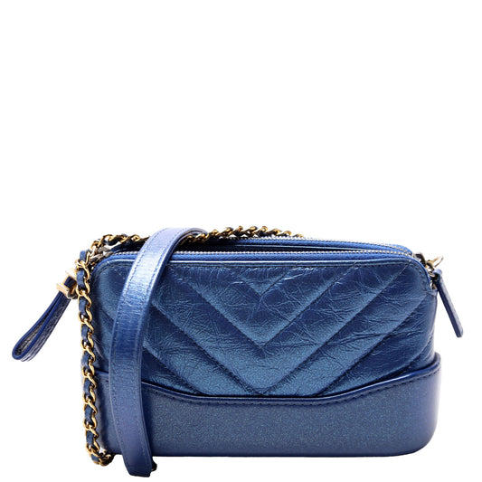 Chanel Gabrielle Double Zip Woc 28M Blue