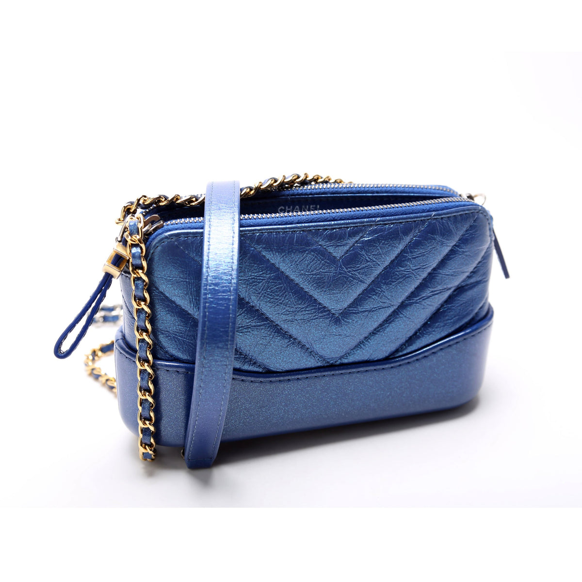 Chanel Gabrielle Double Zip Woc 28M Blue