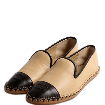 Chanel Cap Toe Chain Mocassin Loafers Size 40
