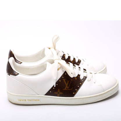 Louis-Vuitton Frontrow Calfskin/Monogram Sneakers Size  White