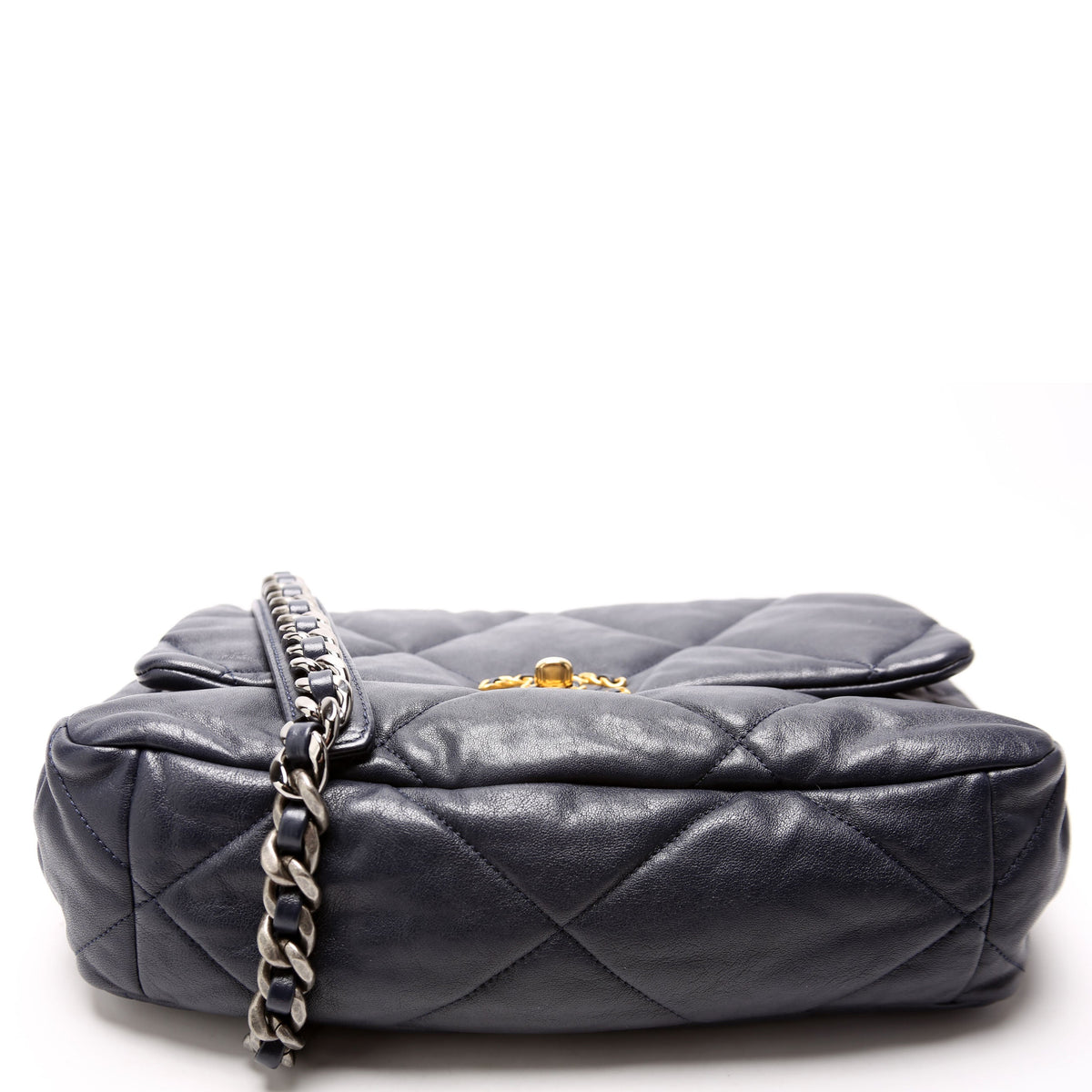 Chanel Quilted Goatskin 19 Large Flap 29M Blue