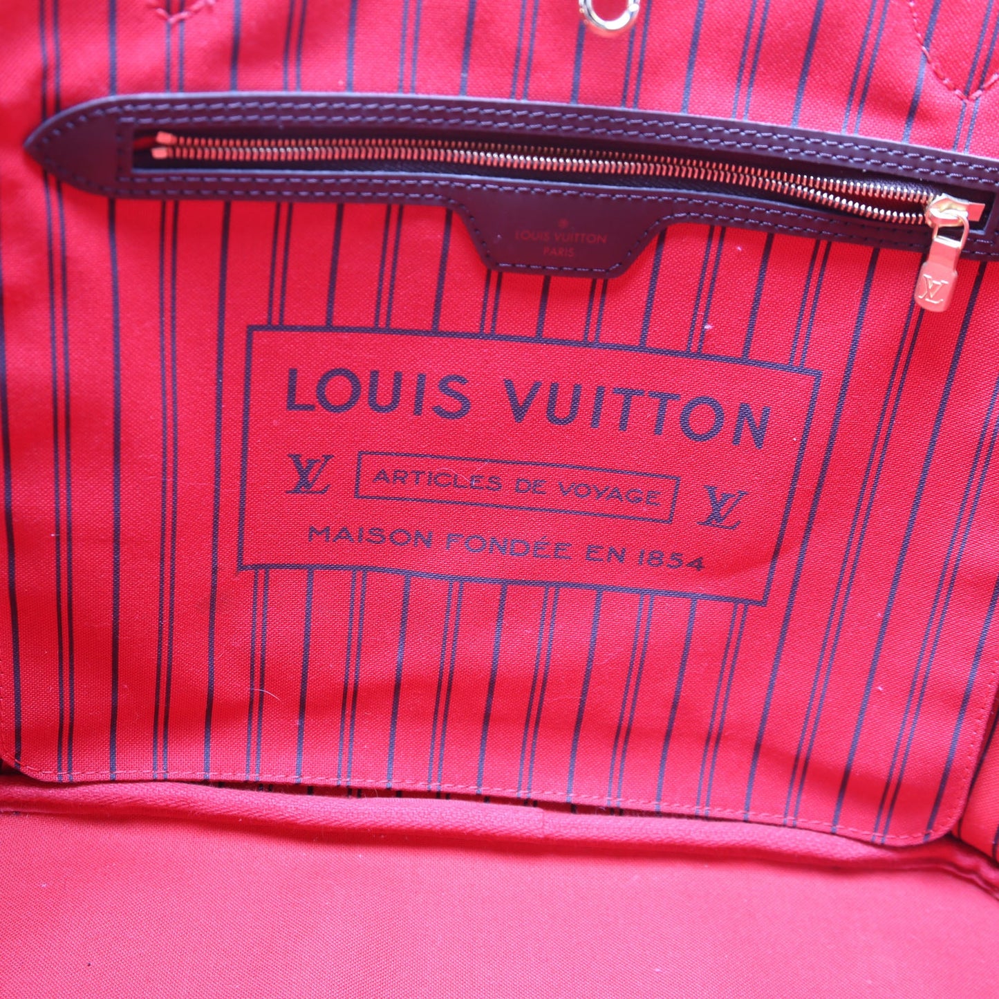 Louis-Vuitton Neverfull W/Wallet MM Ebene