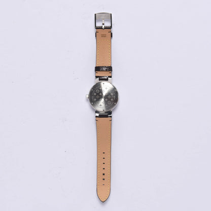 Louis Vuitton Amarante Stainless Steel & Diamond Tambour Disc Watch