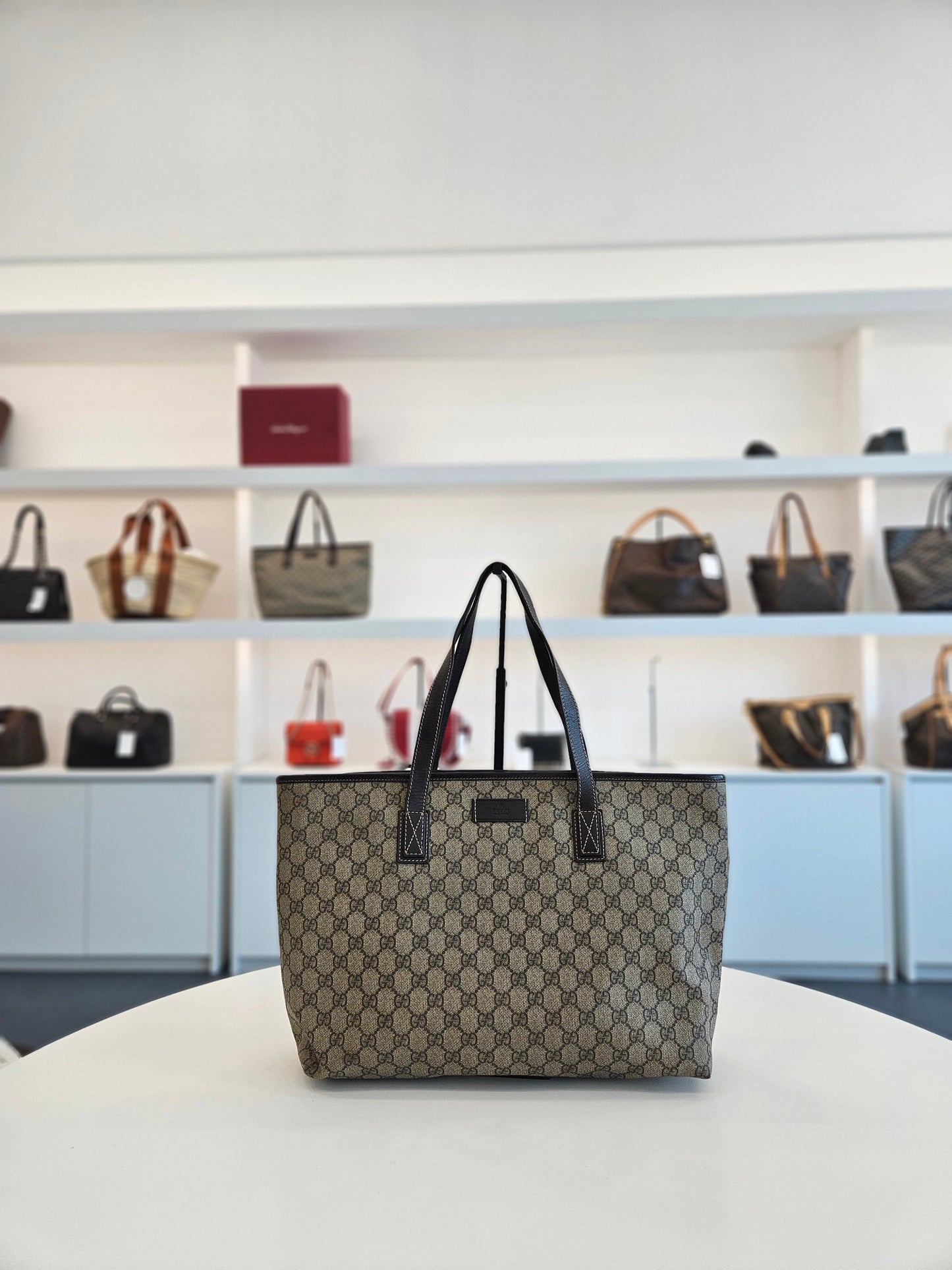 Gucci PVC Shopper GG Logo Canvas Shoulder Bag 138569525