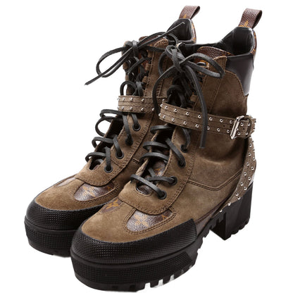 Louis-Vuitton Star Trail Ankle Boots Studded Size  Gray