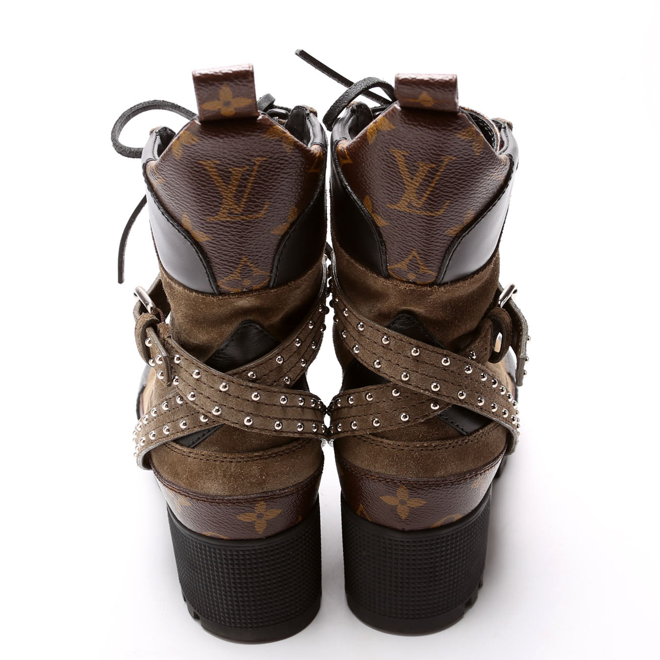 Louis-Vuitton Star Trail Ankle Boots Studded Size  Gray