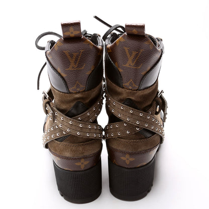 Louis-Vuitton Star Trail Ankle Boots Studded Size  Gray