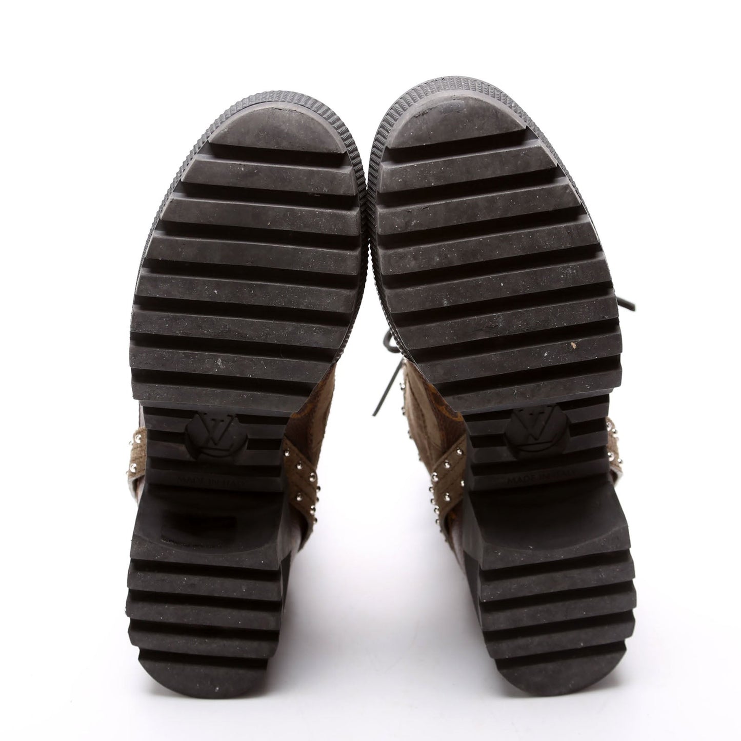 Louis-Vuitton Star Trail Ankle Boots Studded Size  Gray